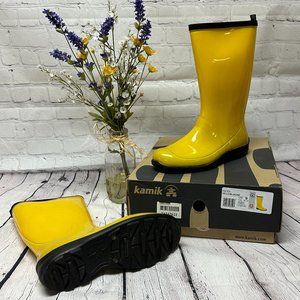 Kamik Women's Yellow Rain Boots - Size 9M